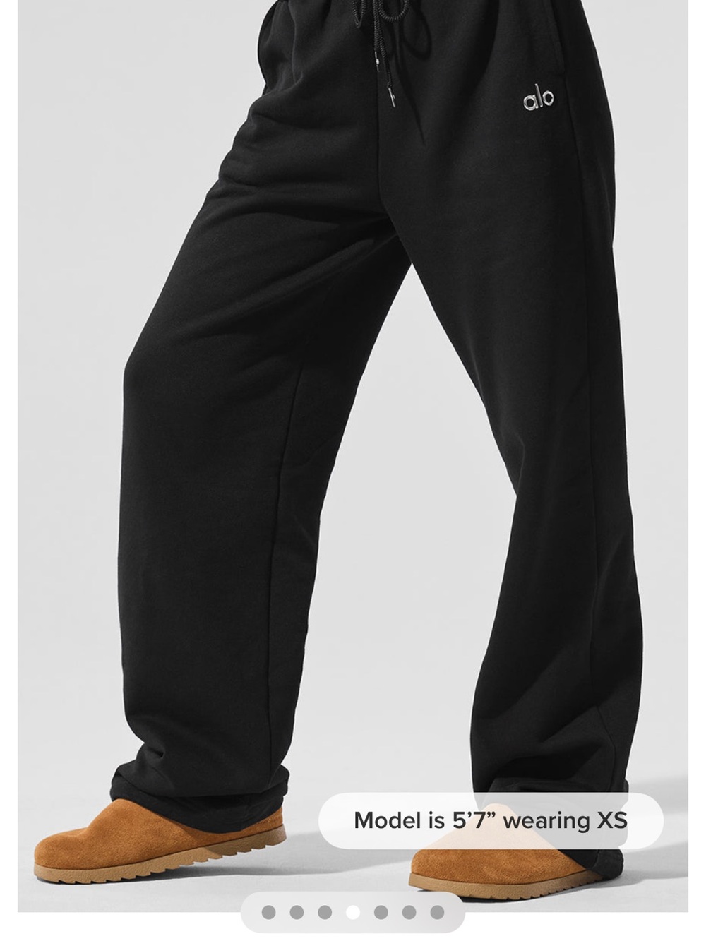 Alo Accoladr Black Drawstring Sweatpants - Picture 3 of 12